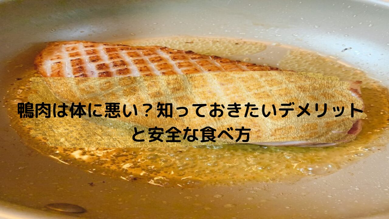 鴨肉は体に悪い？知っておきたいデメリットと安全な食べ方