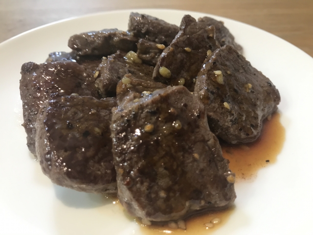 鹿肉の照り焼き